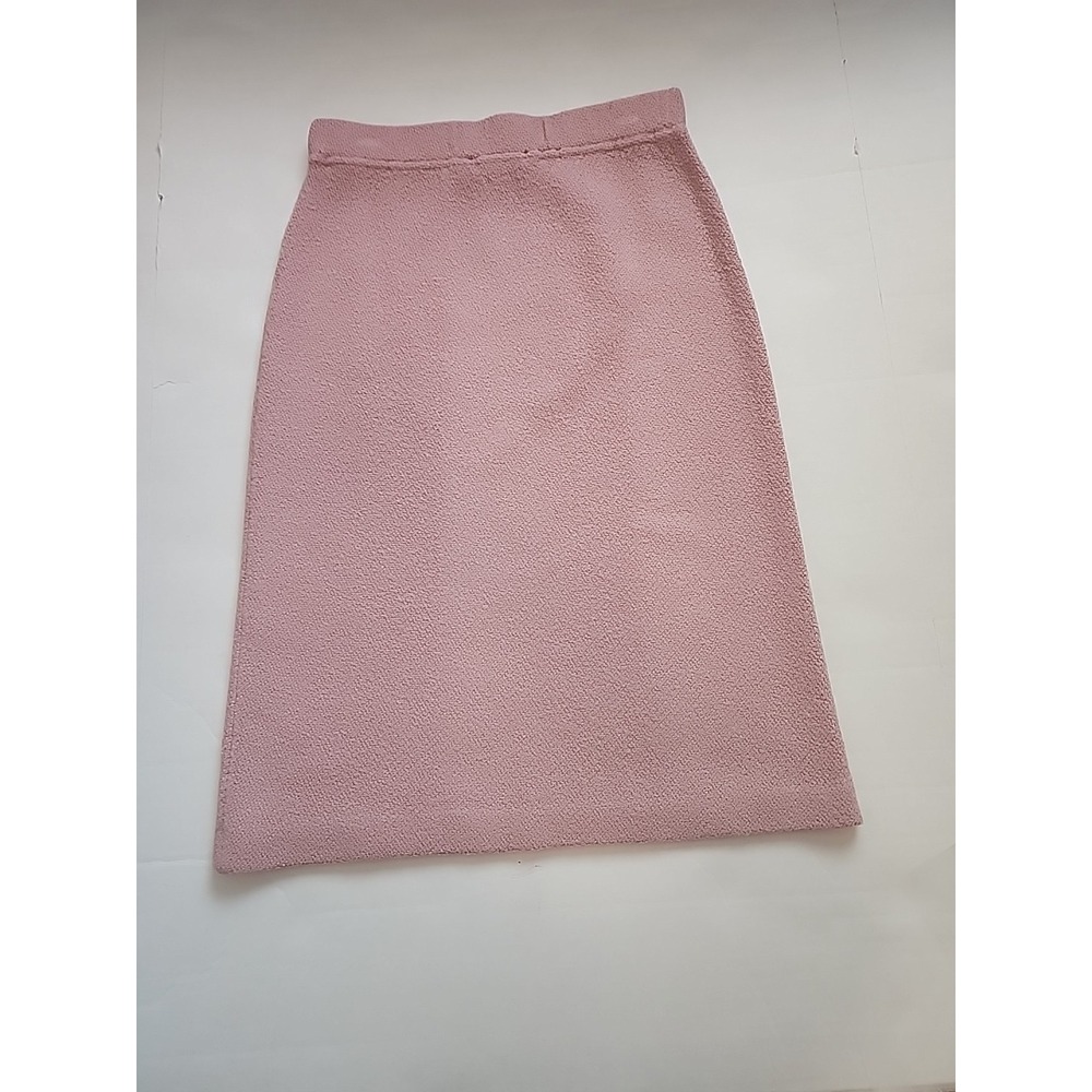 Vintage St John Santana Knit Skirt Pink Size 2 Straight Pencil Career USA - Picture 4 of 10